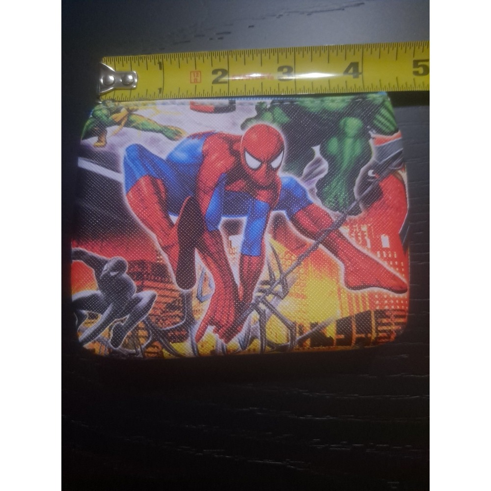 Marvel Spider-Man All Over Print ID Cardholder Coin Holder Keychain Wallet